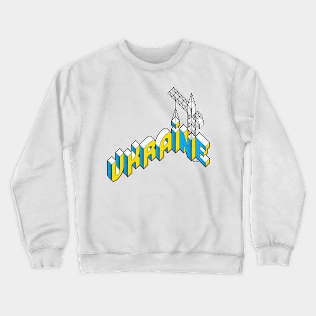Rebuilding Ukraine Crewneck Sweatshirt by goldengallery